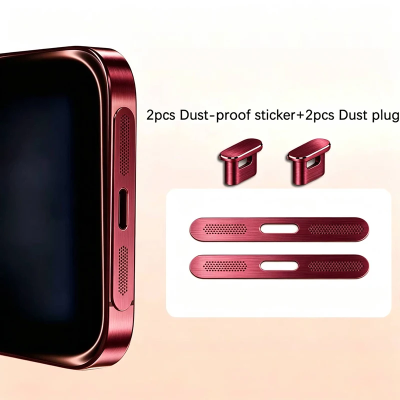 4 piezas de malla metálica antipolvo para iPhone 18 Pro / 18 Pro Max, protector de altavoz a prueba de polvo.