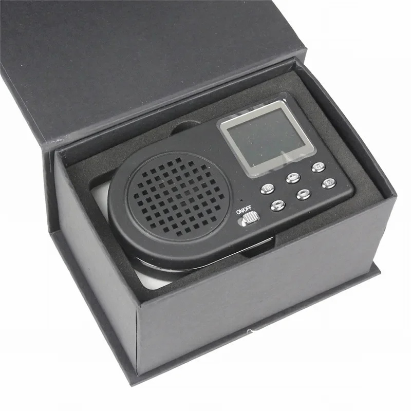 Altavoz con sonido para exteriores, 20w, 123dB, con 110 sonidos de aves, reproductor MP3, pantalla LED, llamada de sonido, Control remoto opcional