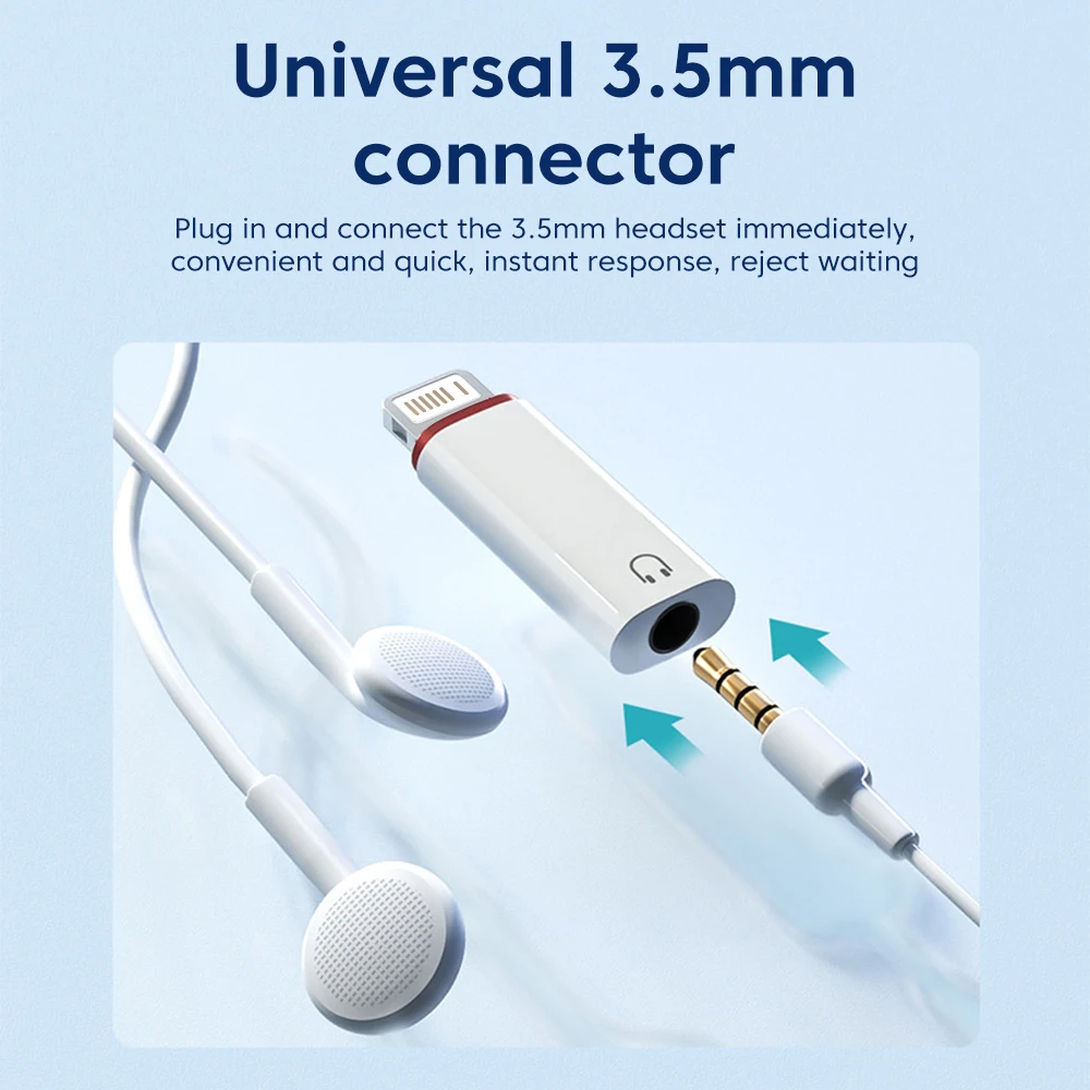 Adaptador Lightning a conector AUX de 3,5 MM para iPhone 14, 13, 12Pro, adaptador tipo C, conector para auriculares, divisor de Audio, accesorios para teléfono