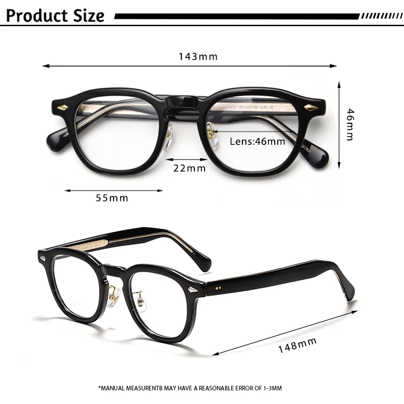 HBK Retro - Monturas de Gafas para Hombre, Lentes de Lujo con Protección Contra la Luz Azul, Montura TR-90, Gafas de Lectura para Mujer, Gafas para Computadora