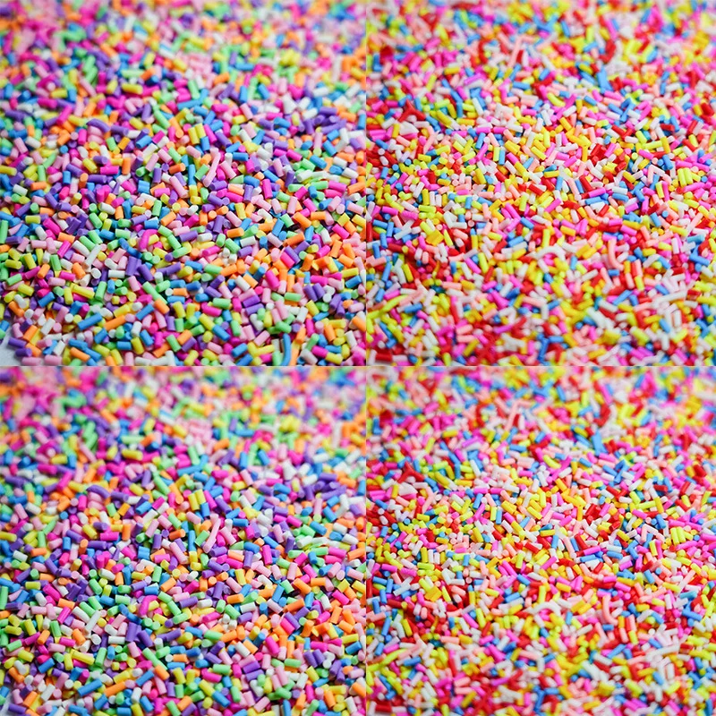 100g/bolsa de Arcilla Polimérica DIY con Chispas de Colores - Adornos de Chocolate para Uñas, Pequeños Accesorios Decorativos de Relleno
