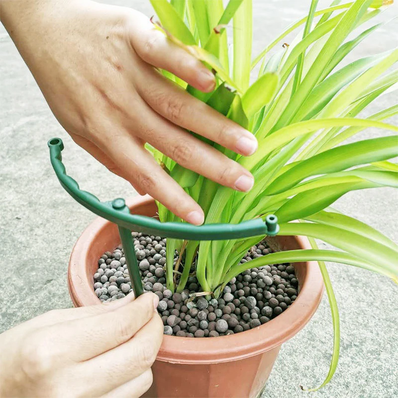 Jaula de soporte para plantas de jardín, soporte para flores, semicírculo de plástico, casa verde, varilla de fijación para huerto, herramienta para bonsái de jardinería