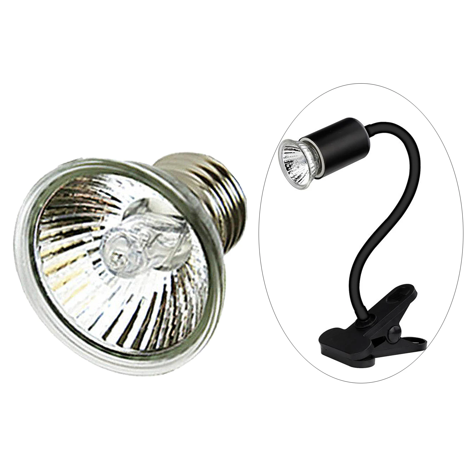 Lámpara de calefacción para reptiles UVA + UVB, minibombilla de calor para mascotas, anfibios, lagartos, controlador de temperatura, 25/50W