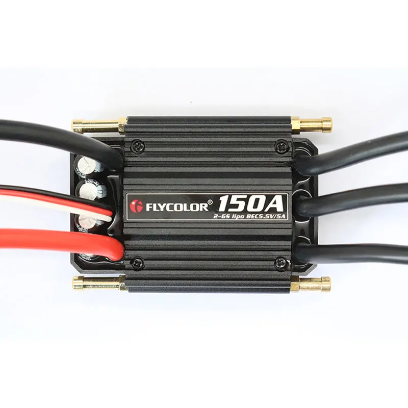 Controlador de Velocidad ESC Flycolor sin Escobillas 50A 70A 90A 120A 150A 2-6S Lipo BEC 5.5V/5A para Barco RC