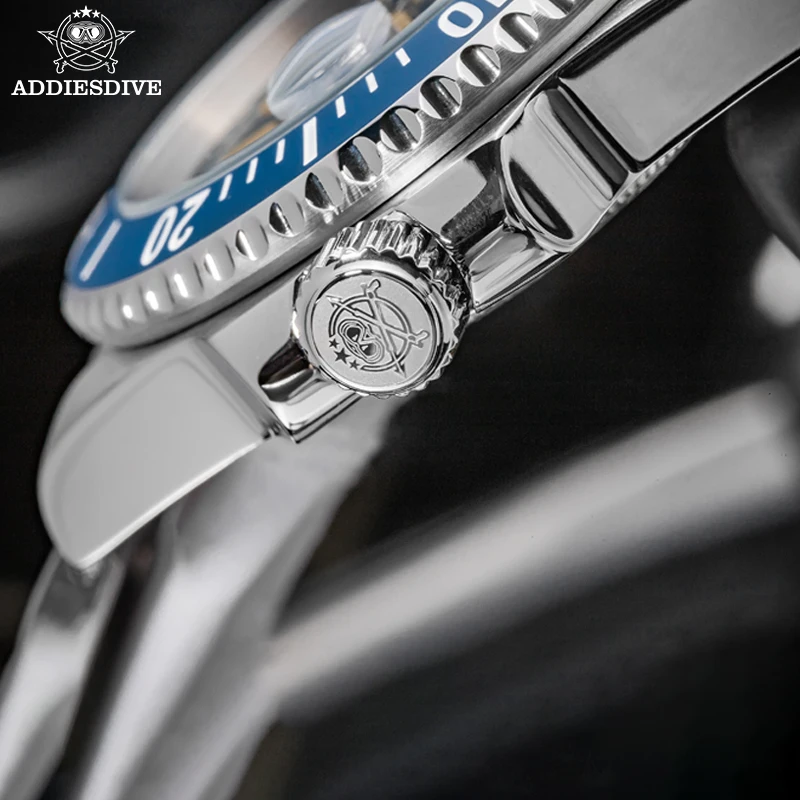 Reloj de Cuarzo para Hombre ADDIESDIVE de 41 mm, Cristal Mineral, Resistencia al Agua de 200 m, Manecillas/Índices Luminosos, Movimiento Japonés, Estilo Ejecutivo
