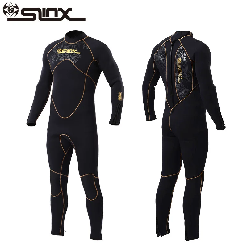 Traje de neopreno grueso de 5mm para hombre, ropa de buceo de manga larga, sub pesca, neopreno, Surf, snorkel, traje de baño, traje de vela, equipo de playa