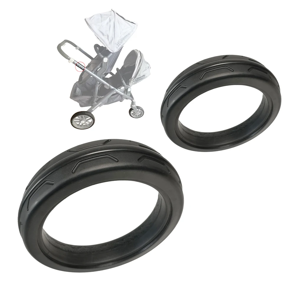 Cubierta de neumático de Buggy para cochecito Uppababy Vista V1/V2, neumático de rueda delantera o trasera PU 1:1, reemplazo perfecto de accesorios de cochecito de bebé