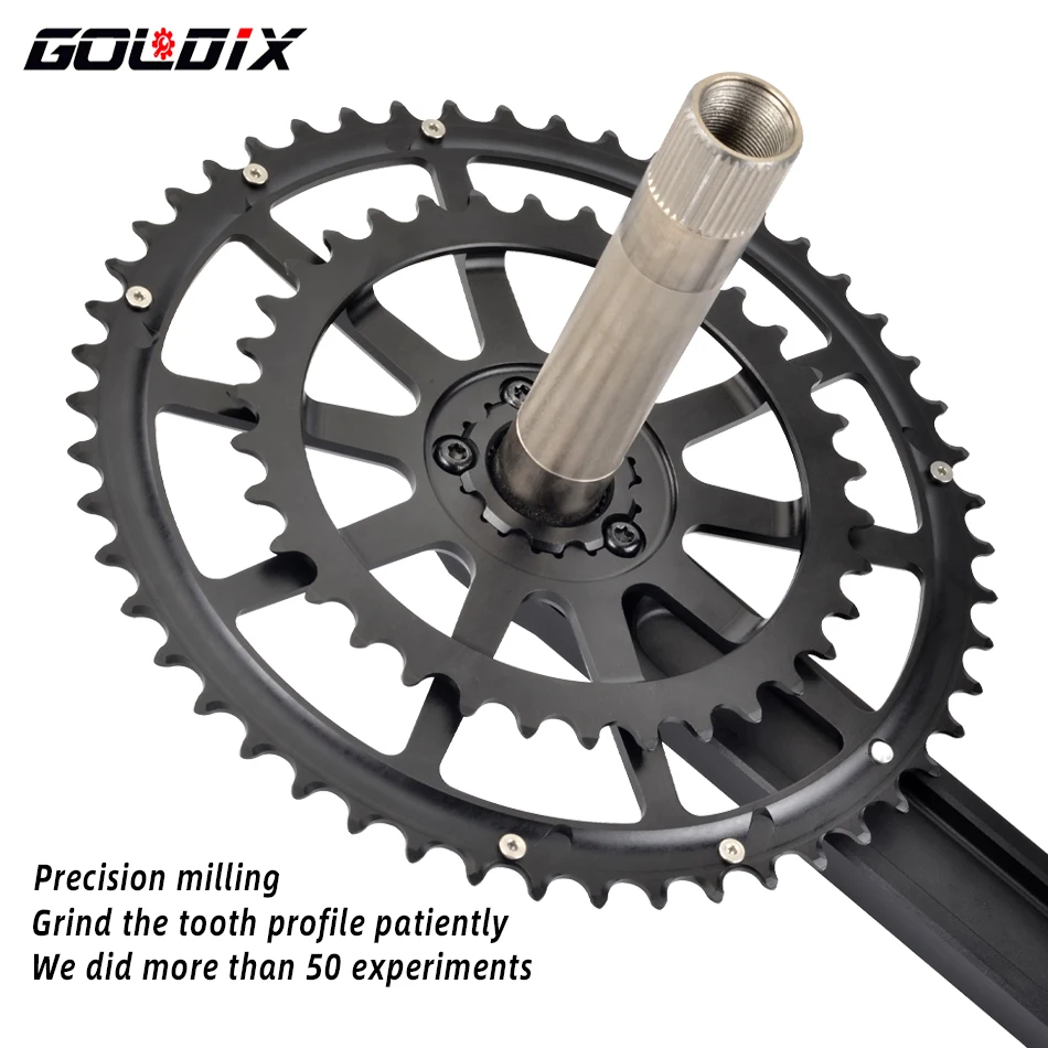 Plato doble GOLDIX de 22/20 velocidades 50-34T 52-36T 53-39T rueda dentada de montaje directo para manivela de bicicleta de carretera de 20/22 velocidades