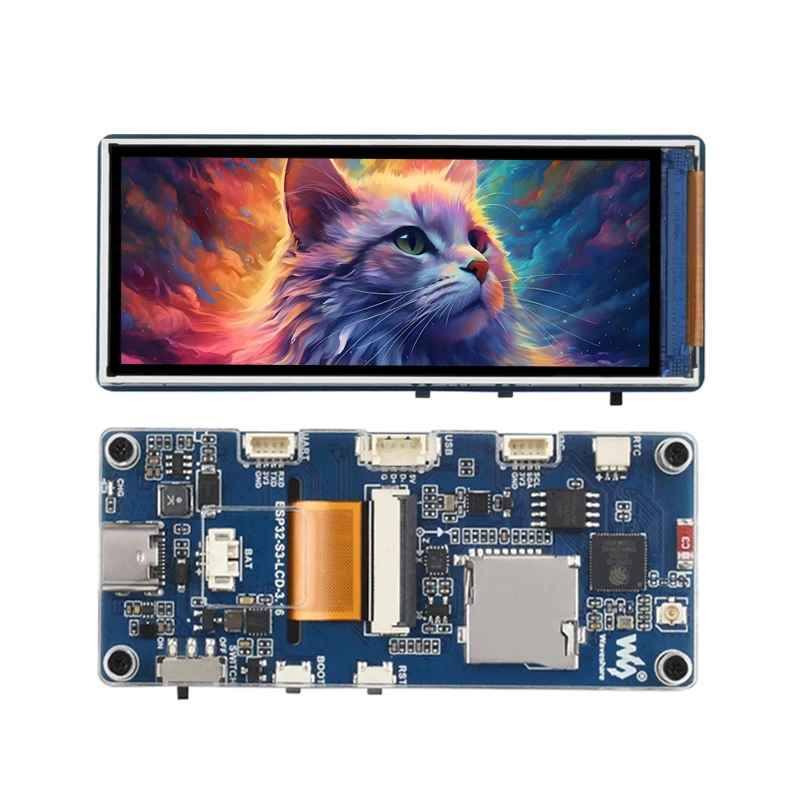 Waveshare ESP32-S3 Placa de desarrollo LCD de 3,16 pulgadas 320 × 820 ESP32-S3-LCD-3.16 de doble núcleo LX7 de 32 bits
