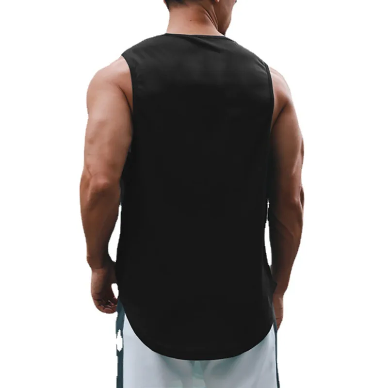 Camisetas sin mangas para culturismo y gimnasio para hombre, ropa deportiva de verano, camisetas sin mangas holgadas de secado rápido de malla, chaleco para correr muscular