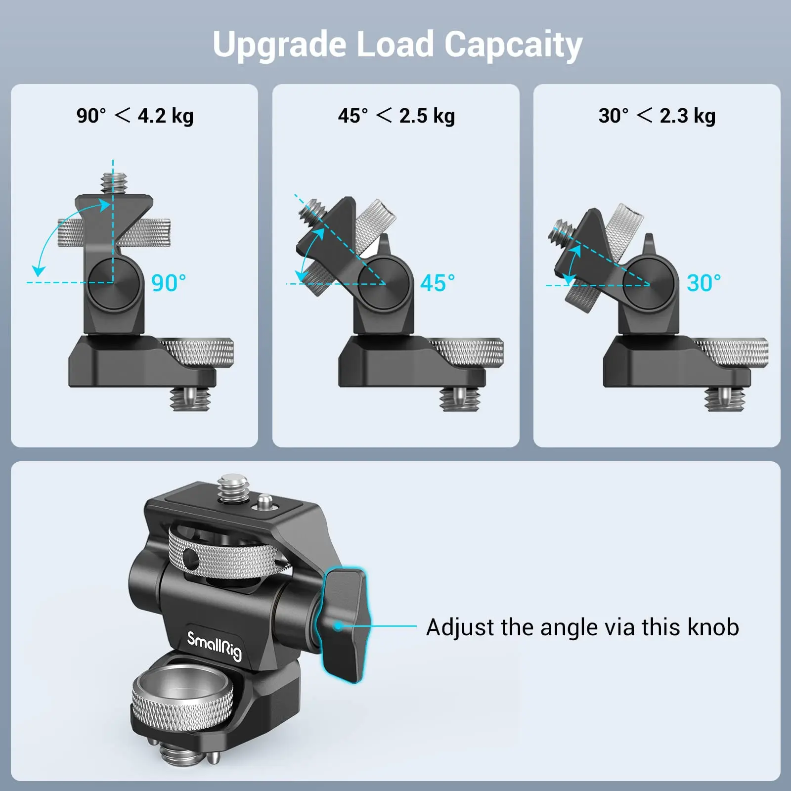 SmallRig-abrazadera para cámara DSLR, montaje de Monitor ajustable giratorio e inclinable con tornillos para luz de Flash de Monitor, accesorio DIY 2903B