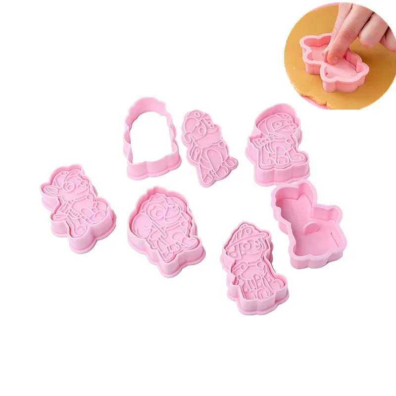 Herramientas para pasteles de la patrulla canina, figura de Anime, Chase Skye, molde para galletas, glaseado, galletas, molde de prensa, cortador, herramientas de plástico para hornear DIY