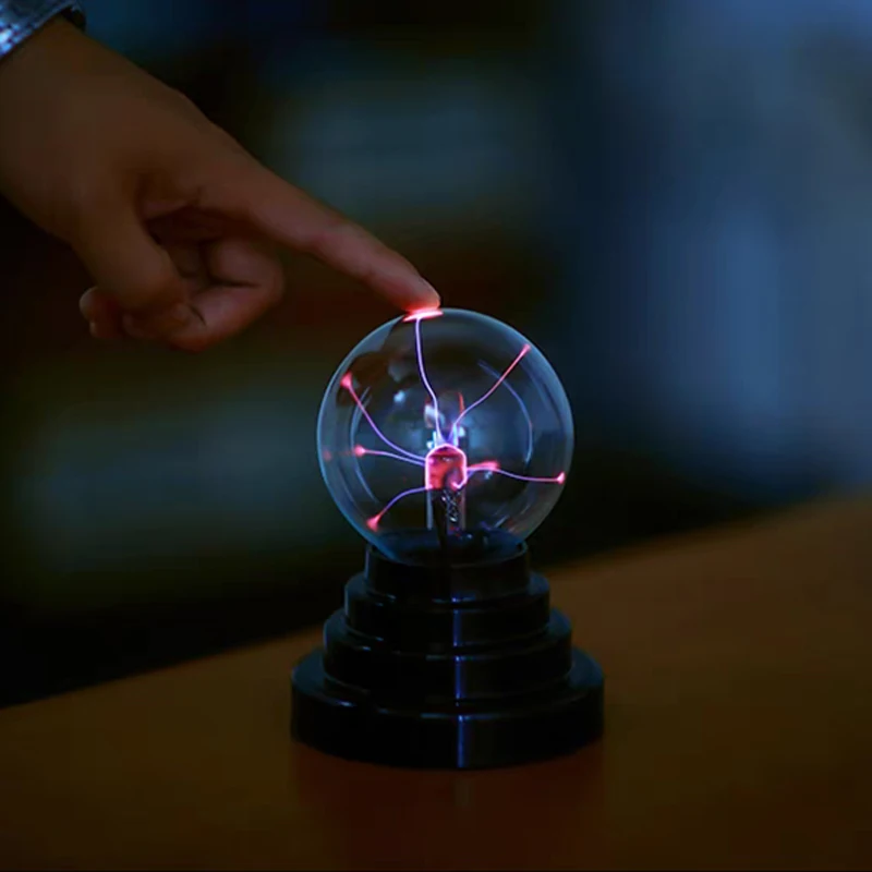 Lámpara de Plasma Mágica de 3 Pulgadas, Luz Nocturna LED de Ambiente, Control Táctil, Luz de Plasma de Vidrio, Decoración de Dormitorio, Regalos para Niños