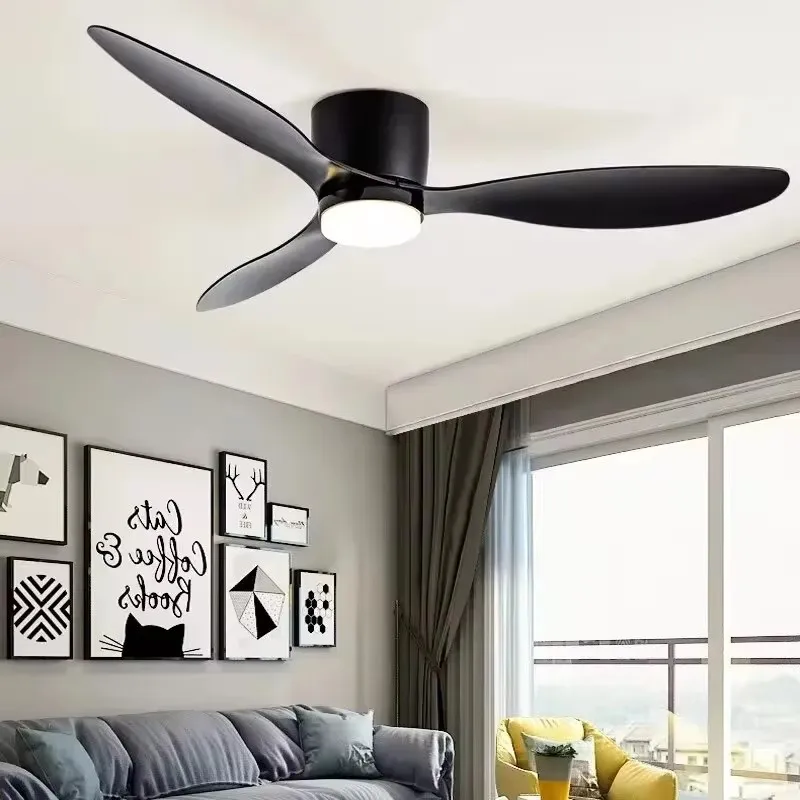 42 ventiladores de techo de 52 pulgadas con luces Led 3 colores 6 velocidades ventiladores de Motor CC Control remoto ventiladores decorativos de piso bajo con iluminación