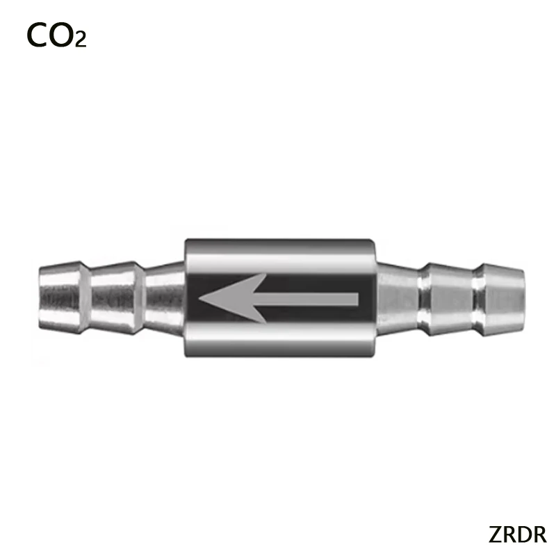 Válvula de Retención de Acero Inoxidable para CO2 de Acuario, Se Utiliza en el Difusor de Equipos de CO2 para Evitar el Reflujo de Gas, Diámetro Interior de la Manguera 4m