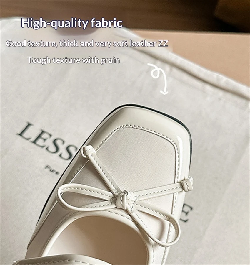 Botas de moda a media pantorrilla con lazo estilo Mary Jane, zapatos planos para mujer, novedad de verano 2026, botines cortos huecos de tres usos con plataforma extraíble.
