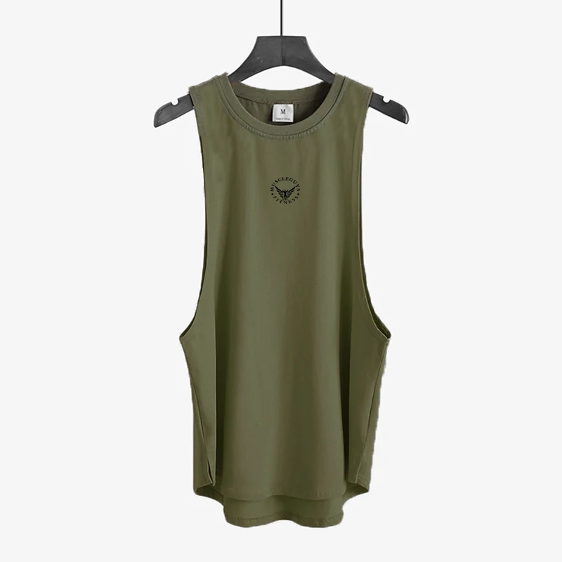 Camisetas sin mangas informales para culturismo para hombre, camisetas sin mangas para gimnasio, Fitness, entrenamiento muscular, camisetas holgadas transpirables de algodón para verano