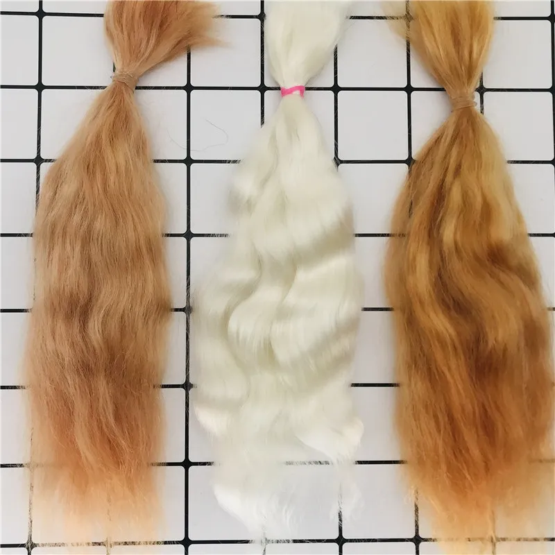 Muñeca Reborn de alta calidad, Mohair puro, Natural, negro/blanco, 11 colores, muñeca enraizada a mano, Mohair para muñeca Reborn DIY, muñeca BJD