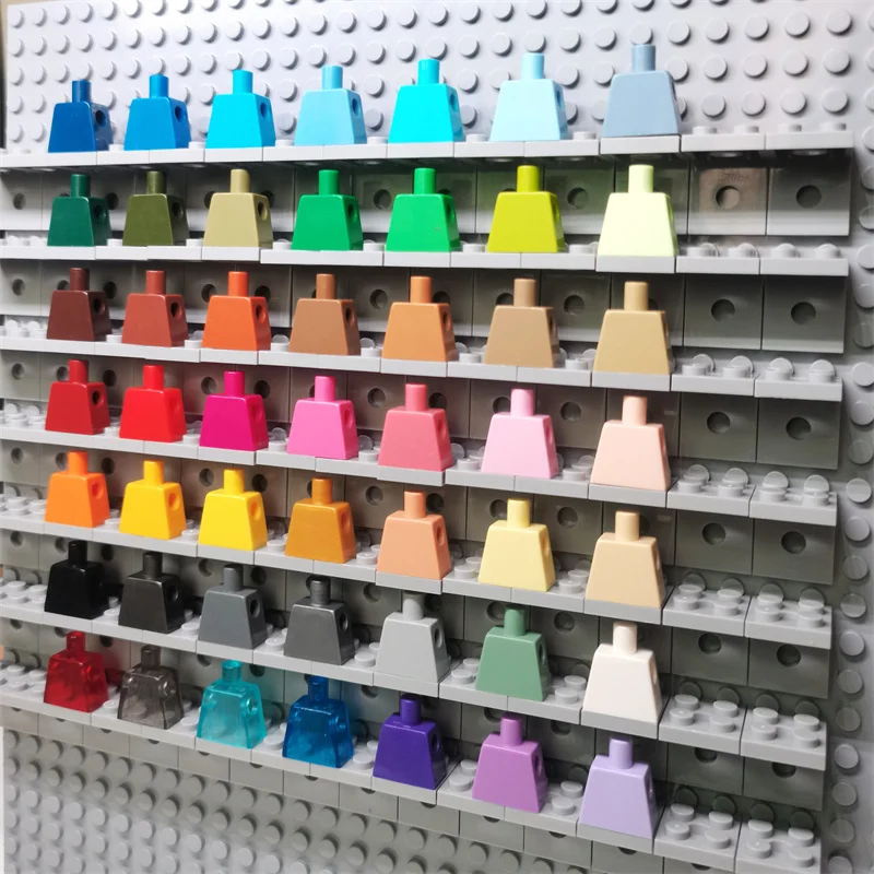Piezas de bloques de construcción para la parte del cuerpo, piezas lisas para el Torso, DIY, MOC, 100 #, 973 piezas