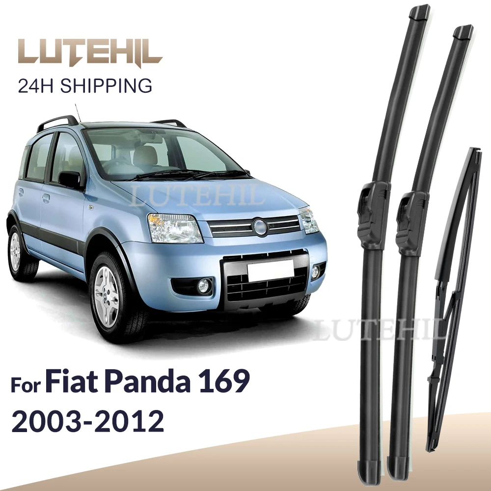 Para Fiat Panda 169 2003-2012 2004 2005 2006 2007 limpiaparabrisas delantero y trasero cepillos de ventana de parabrisas 22 "+ 16" + 13"