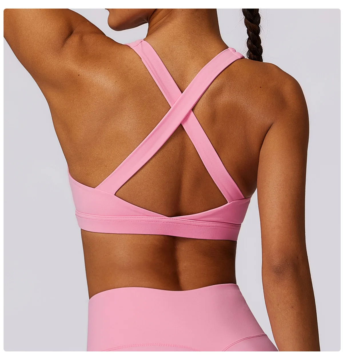 Sujetador deportivo para mujer, Top cruzado para gimnasio, entrenamiento para correr, sujetador de Yoga, ropa interior elástica para entrenamiento, ropa de Yoga Sexy para Fitness