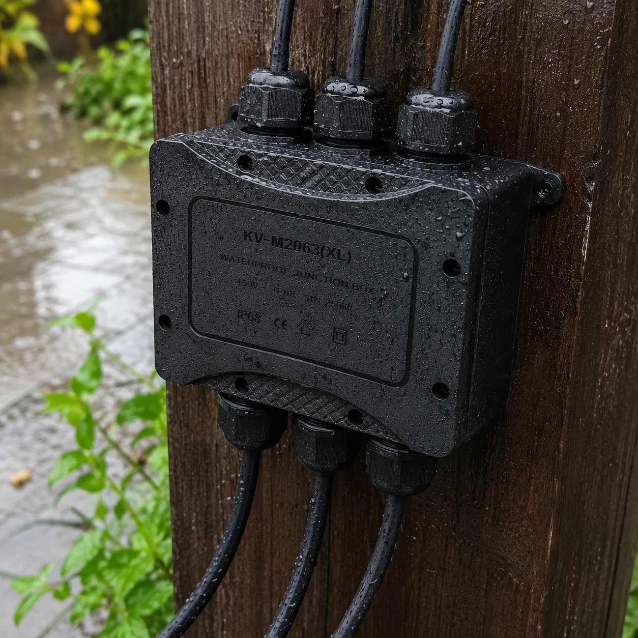 Caja de Conexiones Eléctrica para Exteriores IP68 de 2-8 Vías, Caja de Empalmes Múltiples M25, 450V, para Cableado de Distribución de Energía