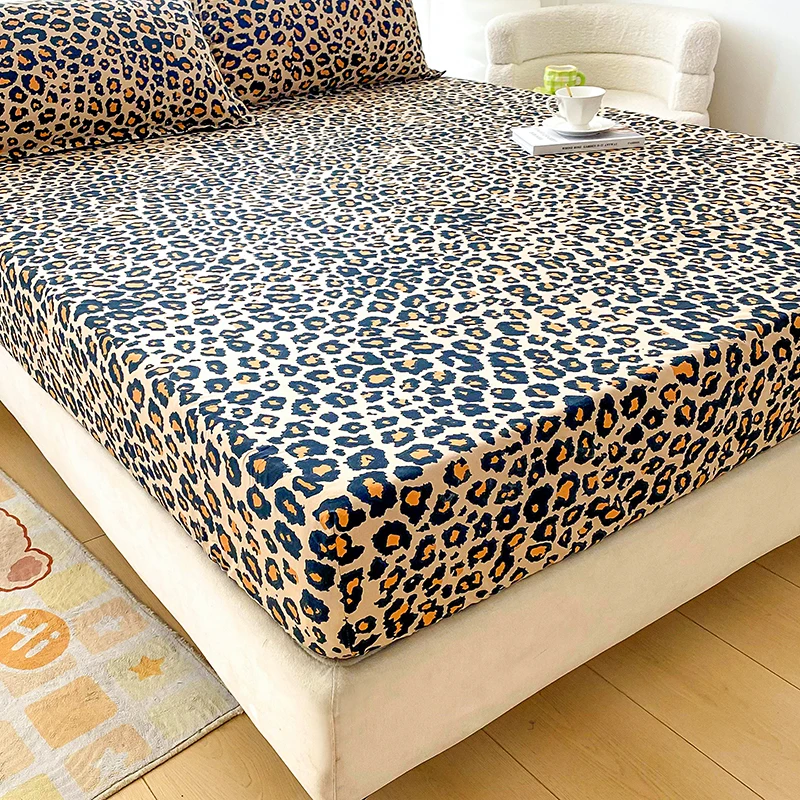 Sábanas de Cama Queen/King Size con Estampado de Leopardo para Cama Doble, Sábanas de Cama 150x200, Sábanas Individuales 180x200