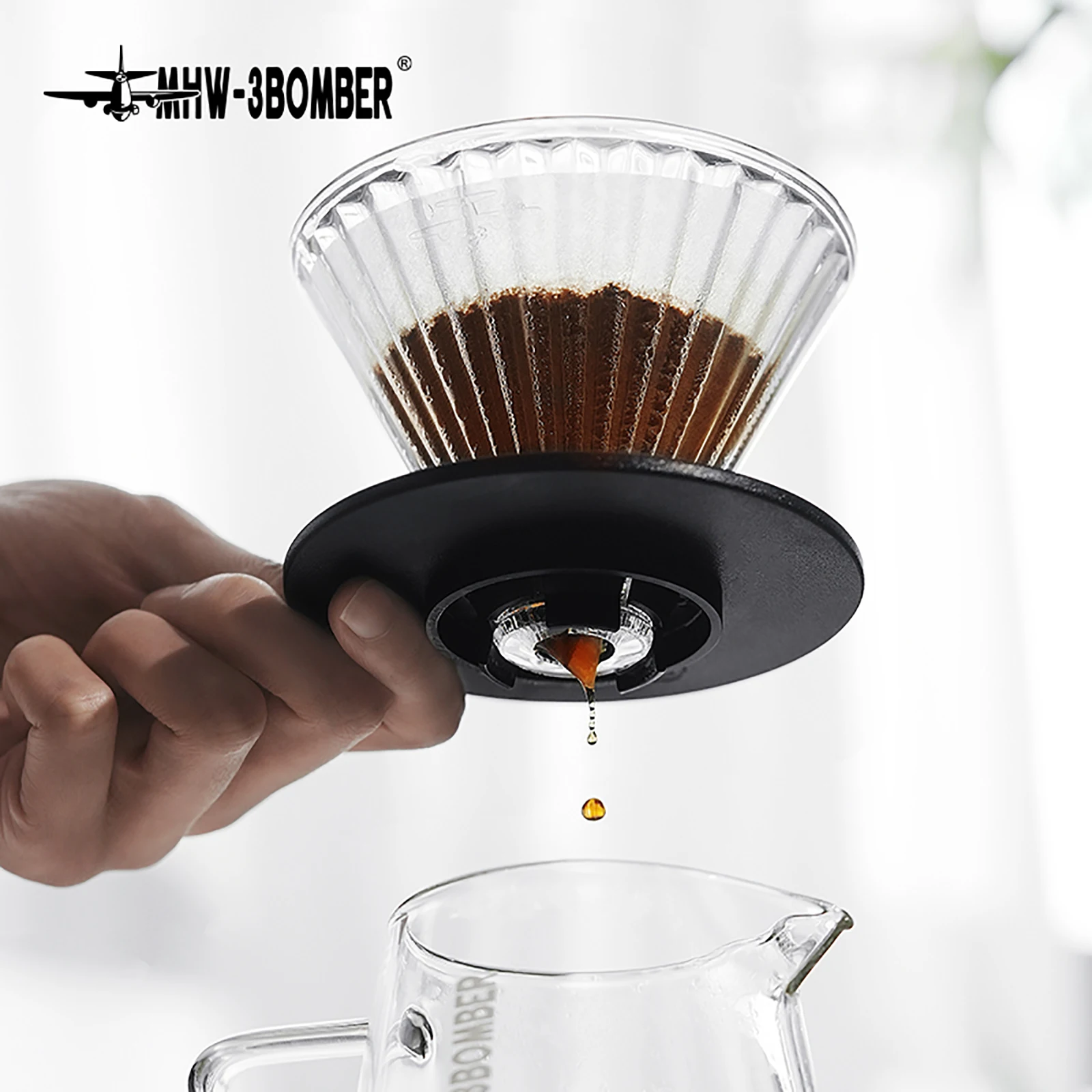 MHW-3BOMBER, tazas con filtro de café, filtros de vidrio reutilizables, accesorios delicados para cafetería y Bar, herramientas de Barista, distribuidor de Espresso