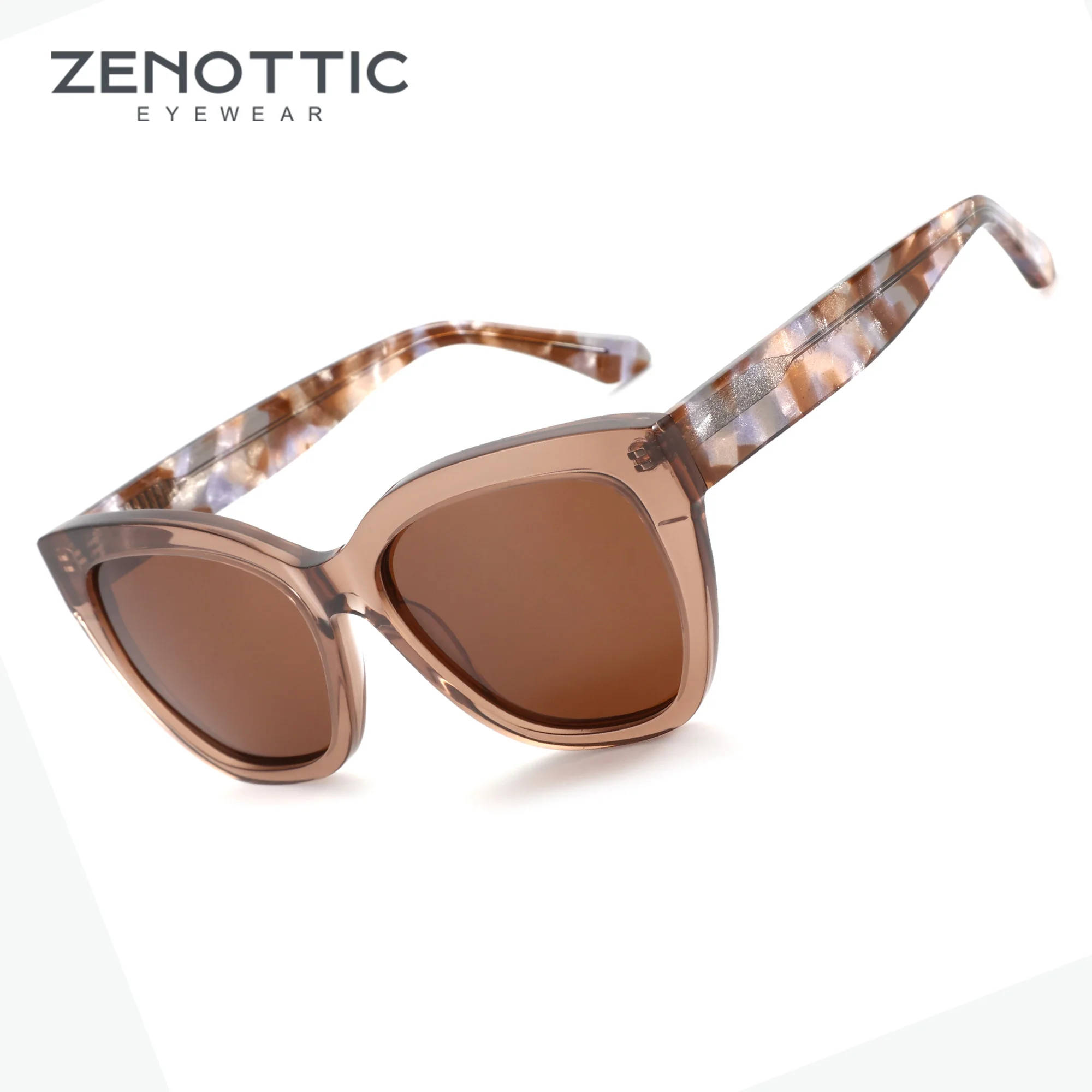Gafas de Sol Polarizadas ZENOTTIC 2026 Butterfly para Mujer, Montura Gruesa, Protección UV400, Gafas de Sol de Acetato, Moda y Compras