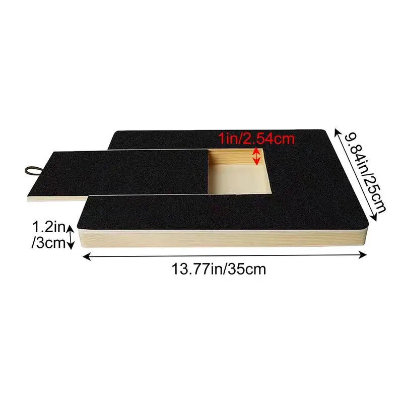 Tablero rascador de uñas para perros, almohadilla para recortar uñas, tablero rascador de madera extraíble para mascotas, juguete, caja de golosinas integrada, tablero de papel de lija para perros
