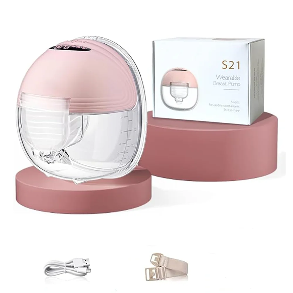 Extractor de leche eléctrico BornBL S21, extractor de lactancia manos libres portátil con 12 succiones y 3 modos, extractor de leche portátil para bebés
