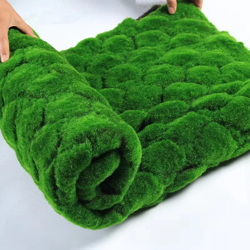 Alfombra de césped Artificial, simulación de musgo, pastizales, césped falso, césped Artificial, césped sintético, decoración de jardín al aire libre