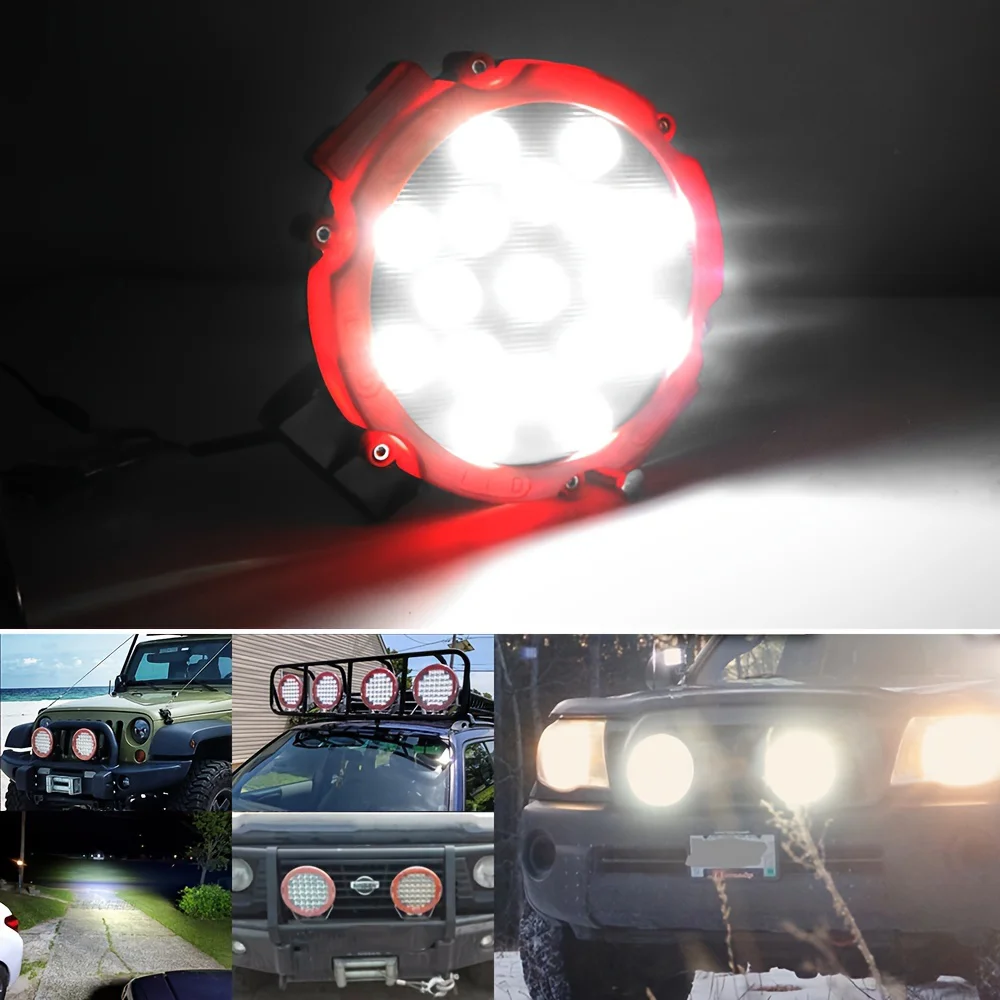 Luz LED brillante de 12V y 51W todoterreno, foco 4x4, faro de coche, lámpara de trabajo, accesorios automotrices para camión JEEP Hummer