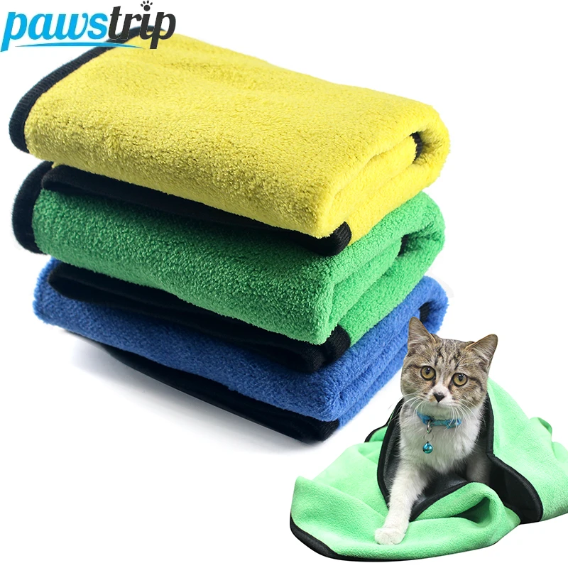 Toalla absorbente para mascotas de secado rápido, Toalla de baño para perros y gatos, toallas suaves de fibra sin pelusa para perros, manta para Gato, suministros para mascotas