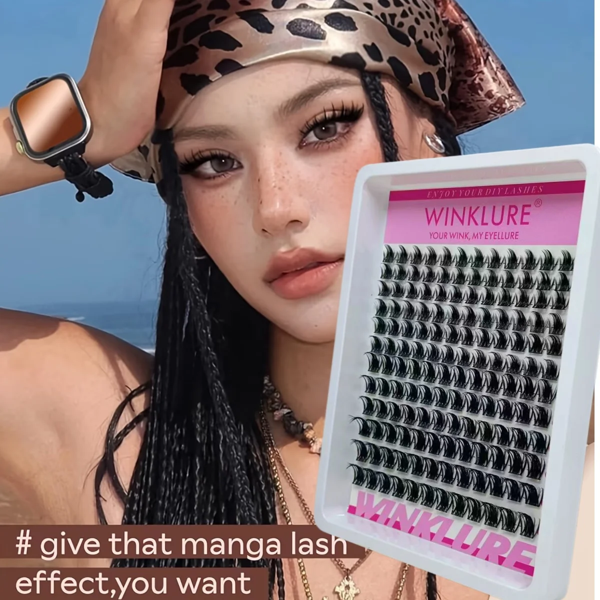 WINKLURE - Grupos de Pestañas Manga, Pestañas Naturales con Efecto de Hada, Extensiones de Pestañas Esponjosas, Pestañas Individuales para Cosplay de Anime