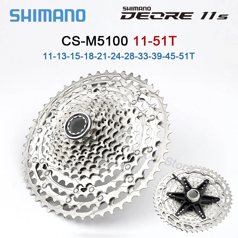Shimano-palanca de cambios Deore M5100 para bicicleta de montaña, Grupo CS-M5100 42T 51T K7 11 velocidades SL, desviador RD, cadena KMC X11HG601, 11V