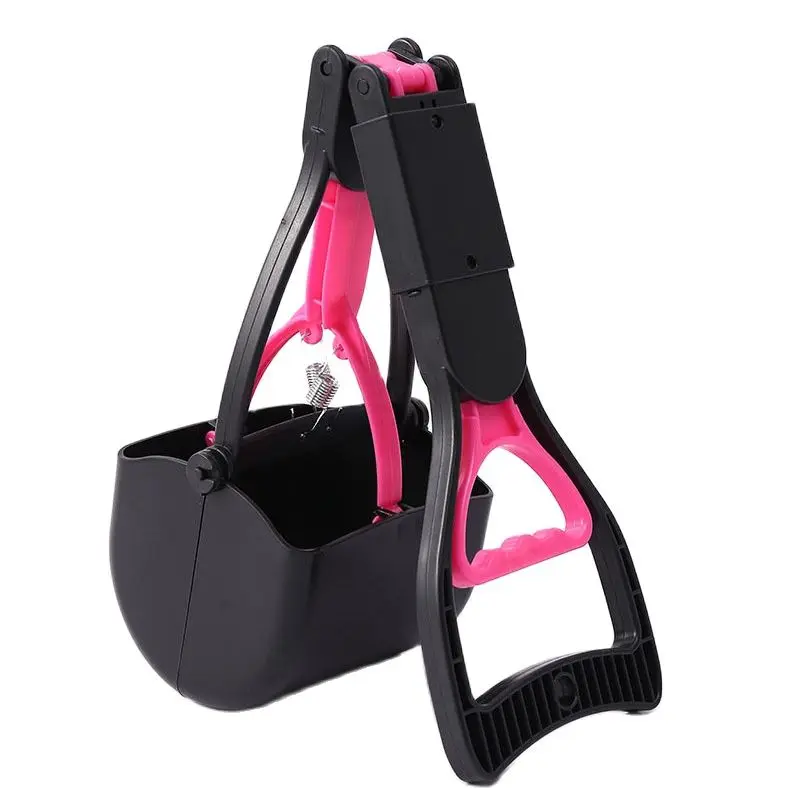 Recogedor de caca para perro, abrazadera de mandíbula, mango largo resistente, recogedor de caca para perro, cachorro, gato, recogedor de residuos, herramientas de pala de limpieza para mascotas