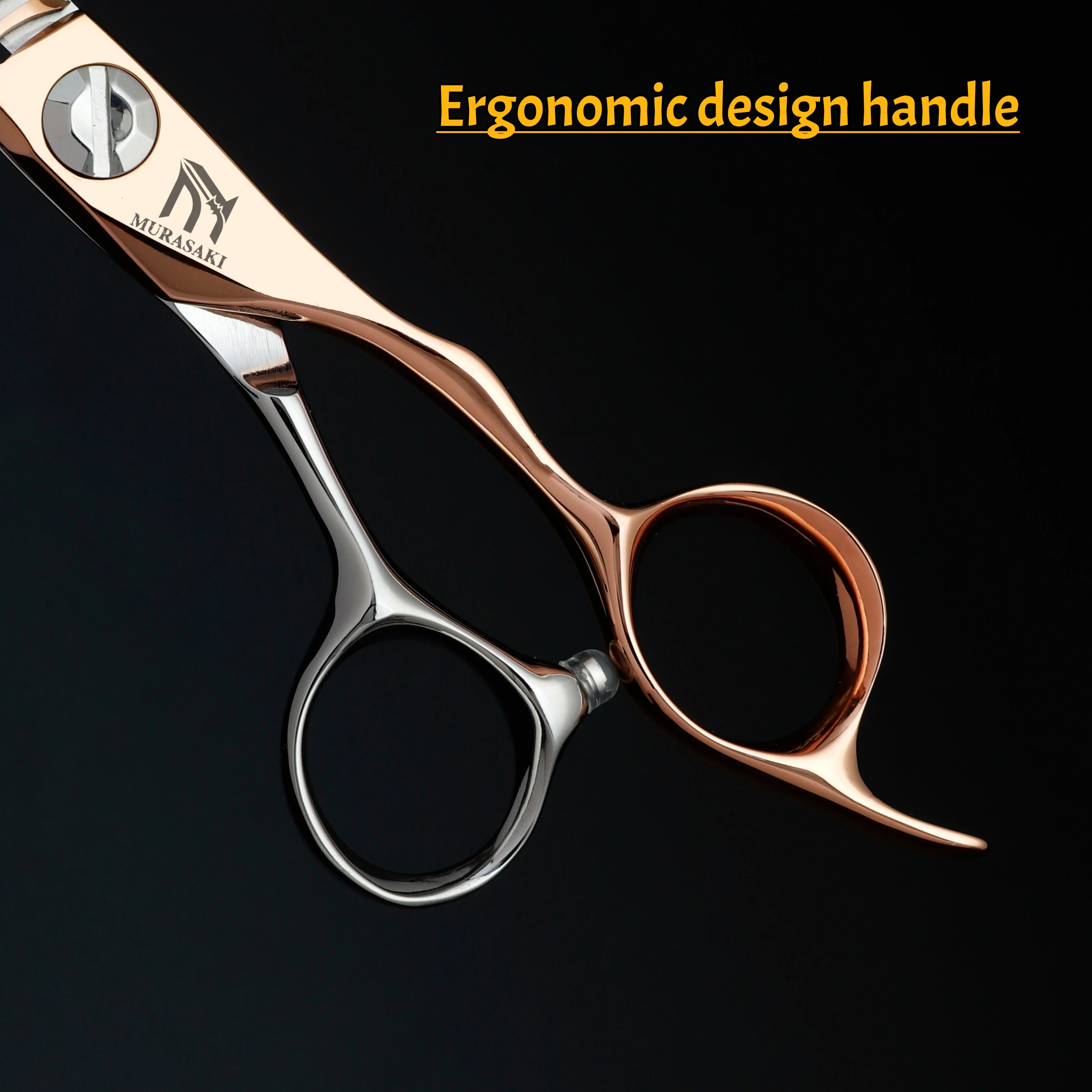 Tijeras de peluquería de acero cobalto VG10 de alta calidad, tijeras para cortar el cabello de 5.7-6.3-6.8 pulgadas, accesorio de barbería con revestimiento de oro rosa