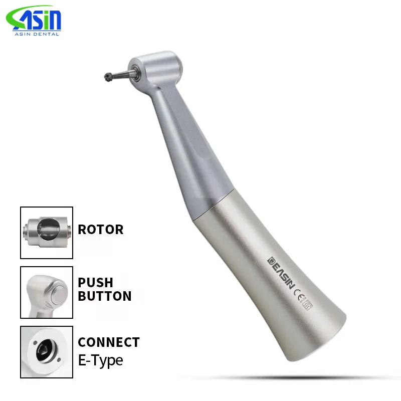 Pieza de mano Dental FX25 de baja velocidad, instrumentos de cirugía dental de contraángulo 1:1, relación de engranaje de accionamiento directo, aplicable para Motor de aire tipo E
