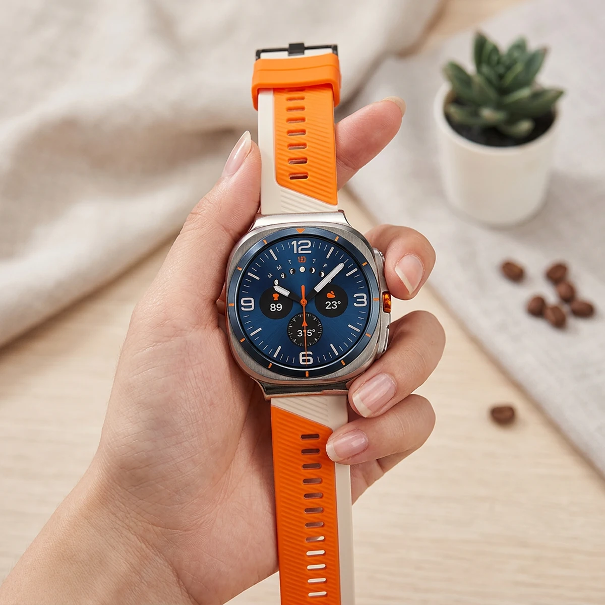 Correa Deportiva de Silicona de Dos Tonos para Samsung Galaxy Watch Ultra 2 de 47 mm, Correa Ajustable para Galaxy Watch Ultra 2025/2024