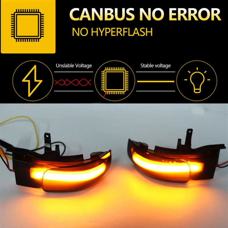 Para VW Volkswagen Touran 2003 2004 2005 2006 2007 2008 2009 2010 luz LED de intermitente dinámica espejo lateral intermitente secuencial.