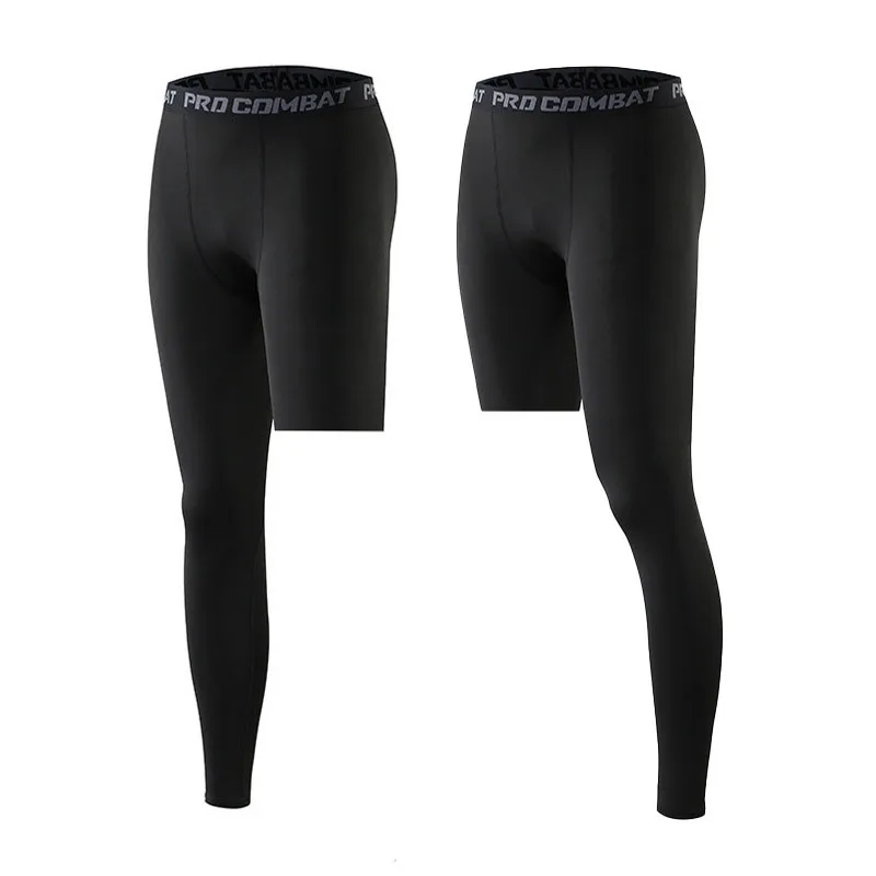 Mallas de compresión para hombre, mallas deportivas para gimnasio, mallas para correr, pantalones elásticos de secado rápido de una pierna, ropa deportiva para correr y baloncesto