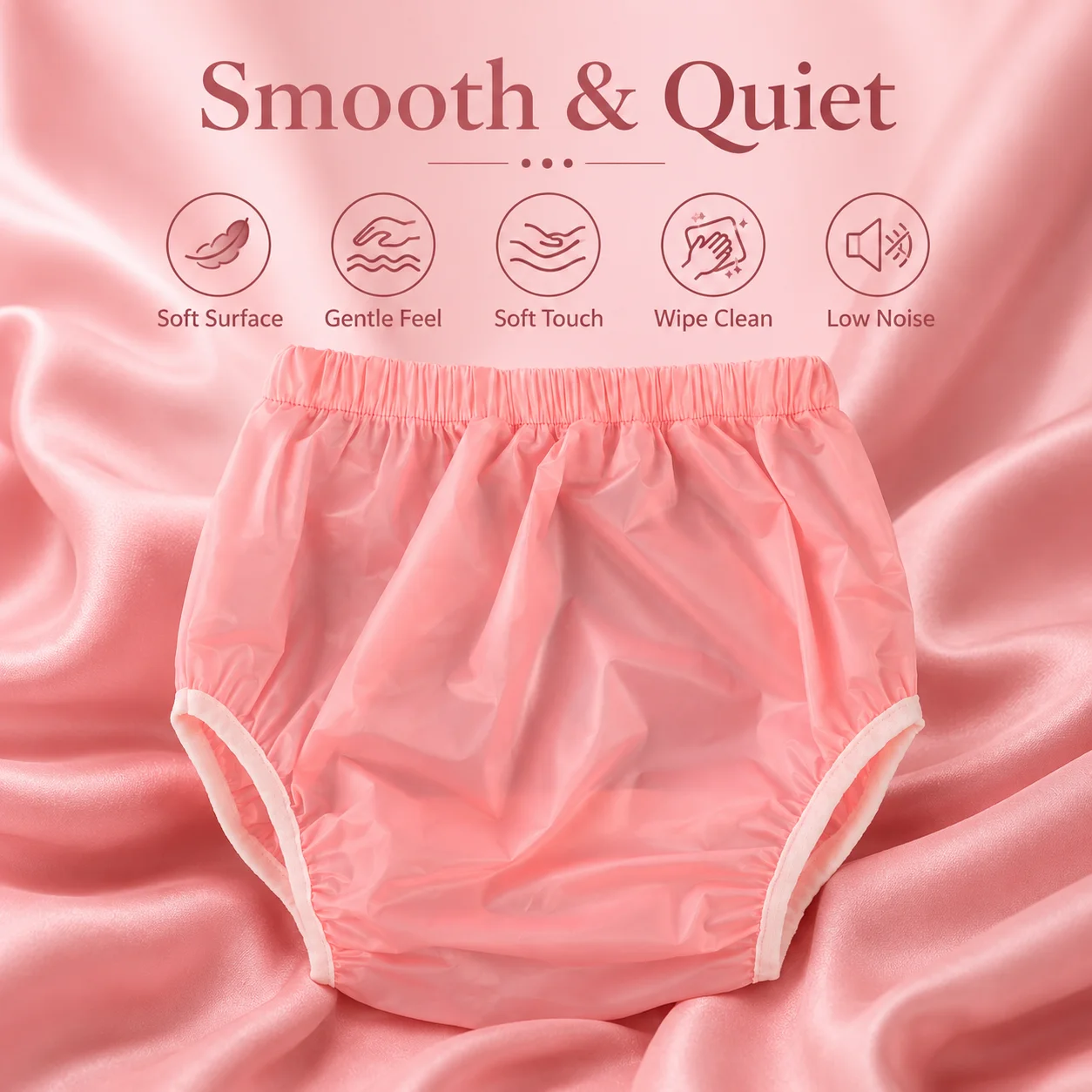 Calzoncillos protectores para el hogar, lavables, reutilizables, suaves y silenciosos, con cintura elástica ajustable y flexible para el cuerpo, 1 unidad