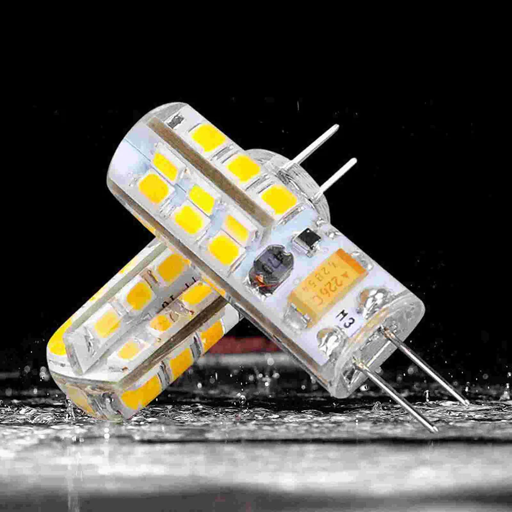 10 bombillas LED G4 de 2W 3W 5W 9W 12W 15W AC DC12V AC 220V SMD, lámpara de silicona, luz blanca cálida/blanca, ángulo de 360 grados, iluminación LED