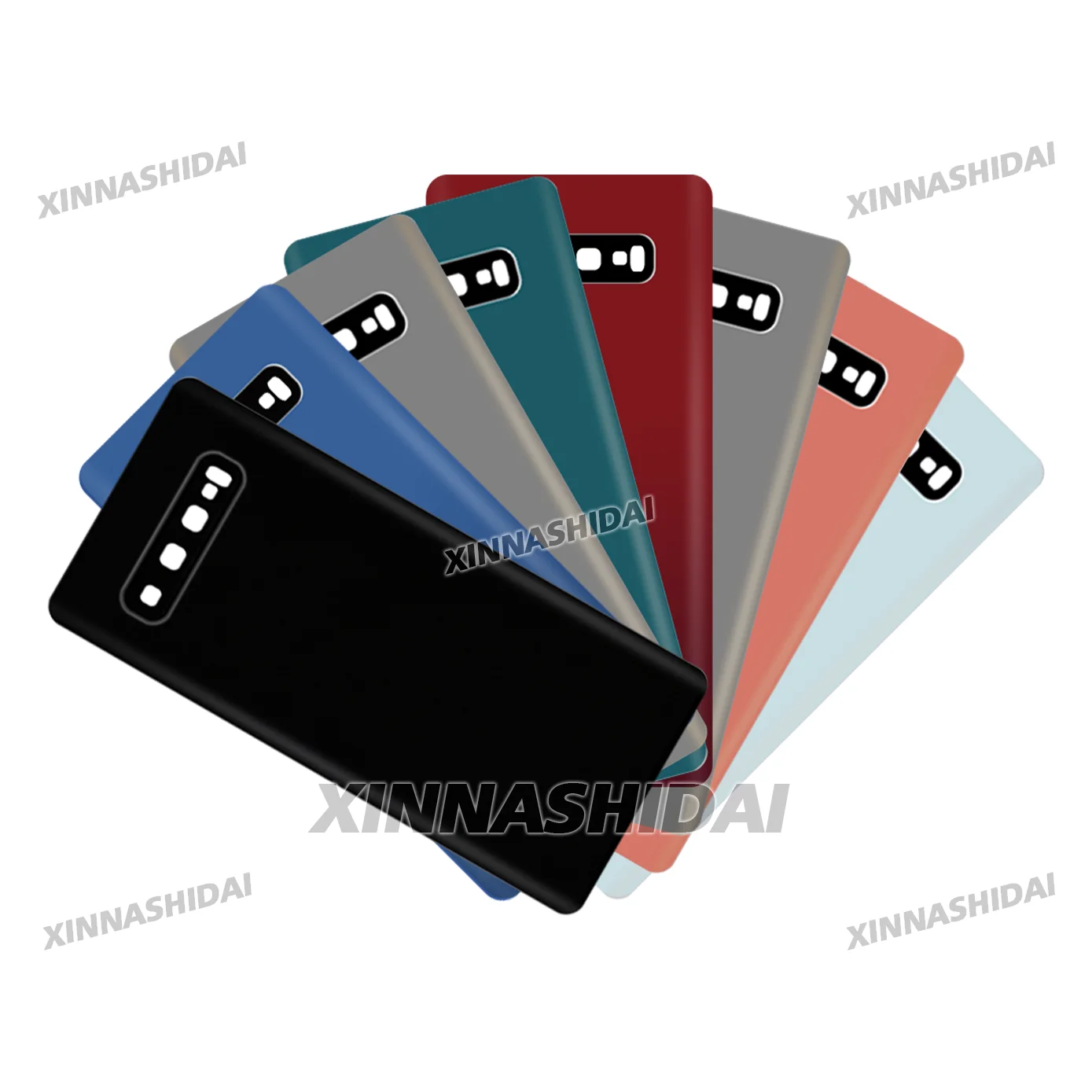 Nuevo probado para Samsung Galaxy S10 cubierta trasera de batería Panel de vidrio puerta trasera funda carcasa de batería reemplazo adhesivo