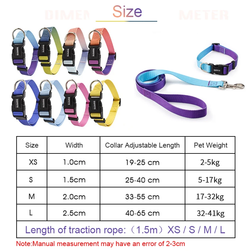 Correa de nailon ajustable para perro, Collar de tracción para perro, gato, adecuado para perros pequeños y grandes, Bulldog, Pugs Beagle