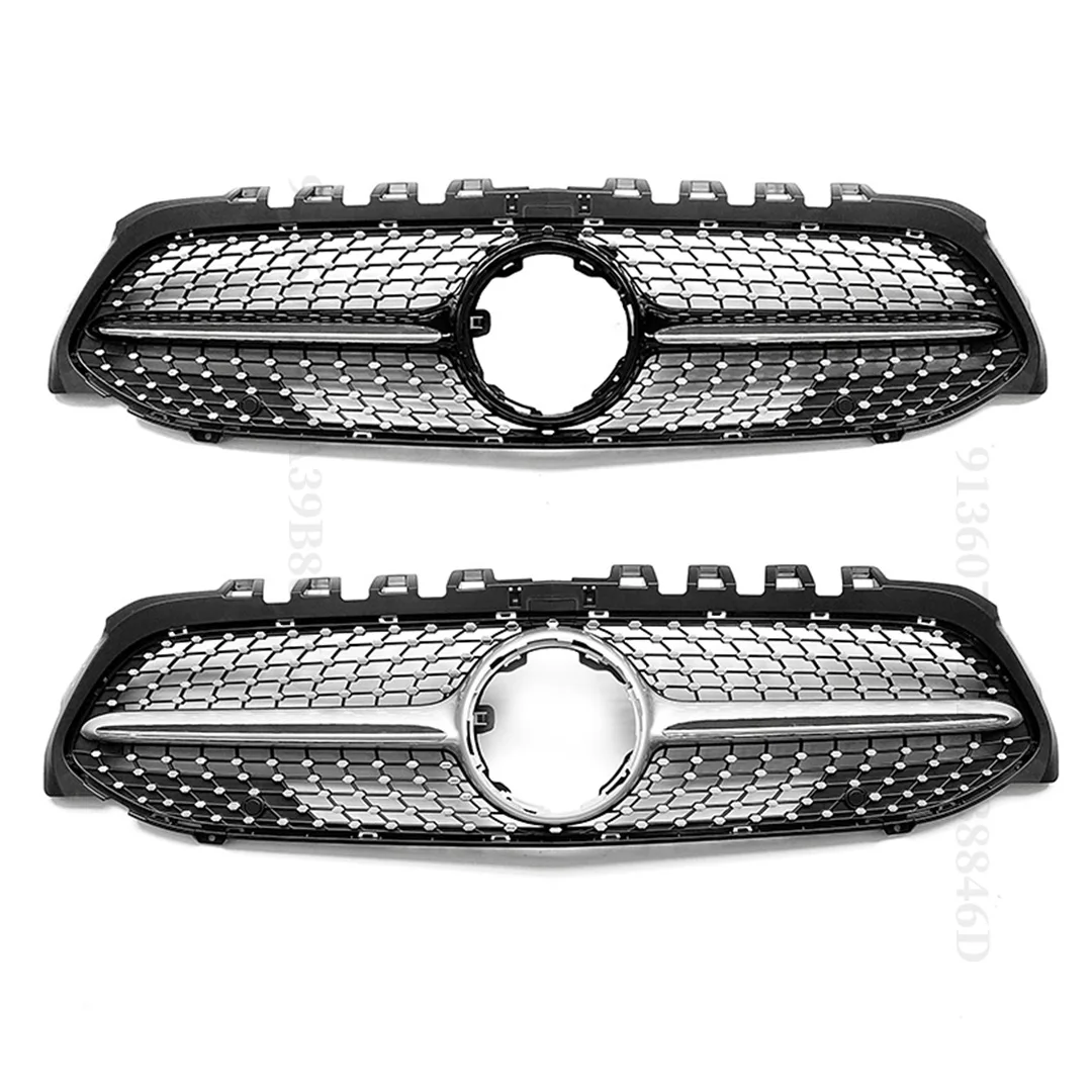 Parrilla delantera GT Diamond, parrilla de parachoques de carreras para Mercedes W177 Benz A o A35 2019 2020 2021 2022 como A250 A200 A180 A220 Tuning