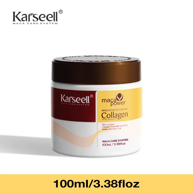 Mascarilla Capilar de Colágeno Karseell, Acondicionador Hidratante de Reparación Profunda, Suavizante Anti-Frizz, Reparador para Cabello Seco y Dañado, Perfecto para Todo Tipo de Cabello