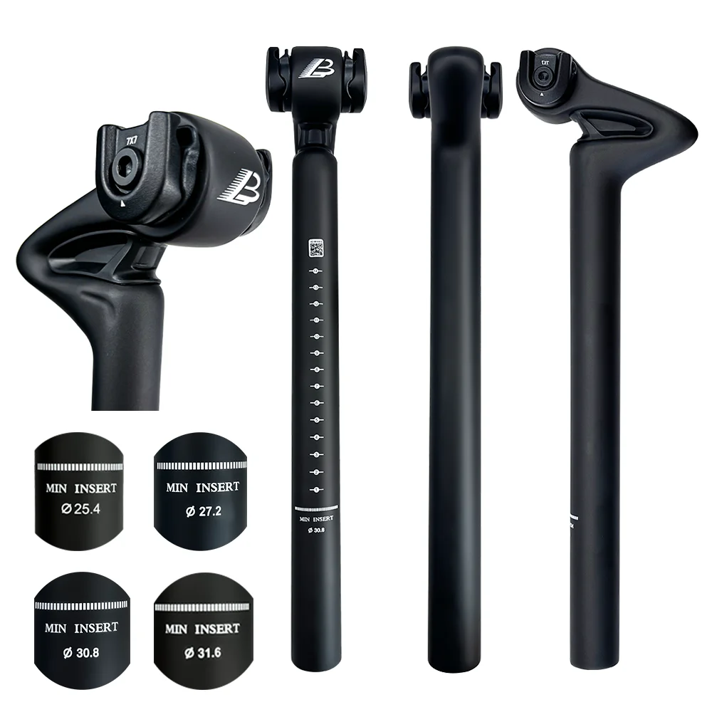 Barra de asiento BALUGOE para bicicleta de montaña, varilla de asiento de fibra de carbono, ultraligera, fuerte, 25 MM, accesorios para ciclismo, novedad de 2025