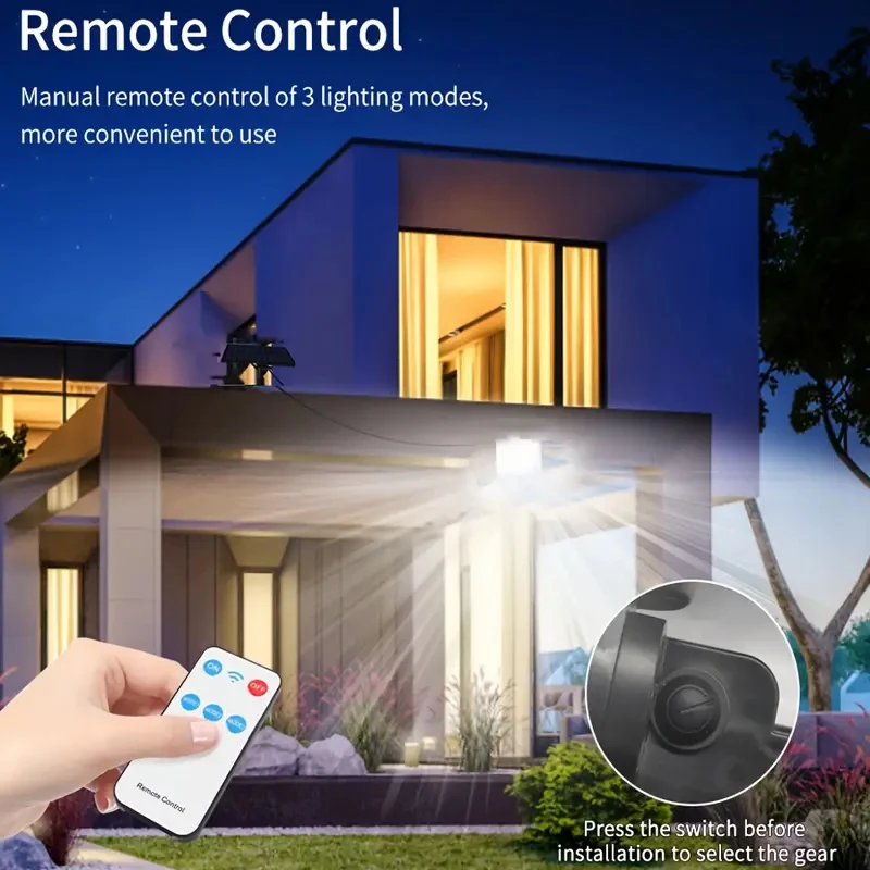 2 uds 234LED colector Solar luz IP65 impermeable Sensor de movimiento reflector al aire libre lámpara de iluminación de seguridad dividida para terraza patio garaje
